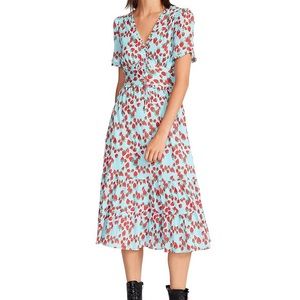 Betsey Johnson Strawberry Fields Beachy Blue Retro Style Dress NWT Size Large